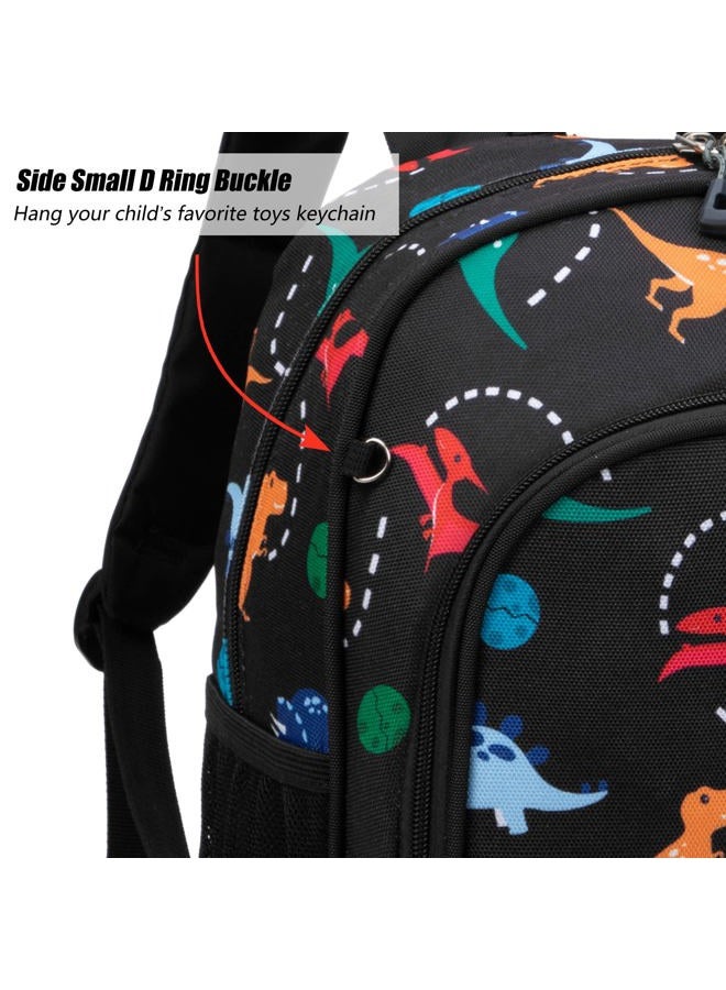 JinBeryl 15 Inch Toddler Backpack Boys, Kids Backpack for Preschool or Kindergarten, with Chest Strap, Dinosaur Black, Rucksack Backpacks - Image 5