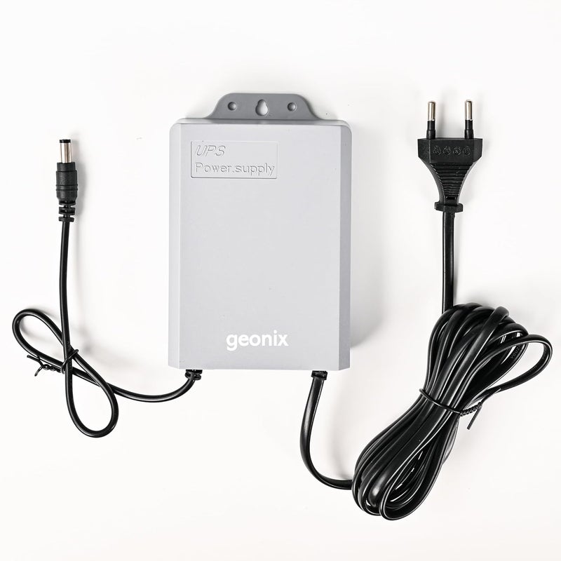 GEONIX تروت R1 ميني UPS | احتياطي يصل إلى 4 ساعات | 3x1800 مللي أمبير | يدعم 12V/2A إخراج | احتياطي الطاقة لجهاز التوجيه Wi-Fi، كاميرا CCTV، صندوق الاستقبال، الهاتف اللاسلكي، المودم (رمادي) - Image 1