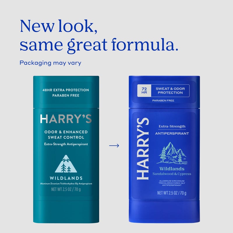 Harry's Extra-Strength Antiperspirant Deodorant, Sweat & Odor Control Antiperspirant for Men, Wildlands, 2.5 oz Pack of 3 - Image 3
