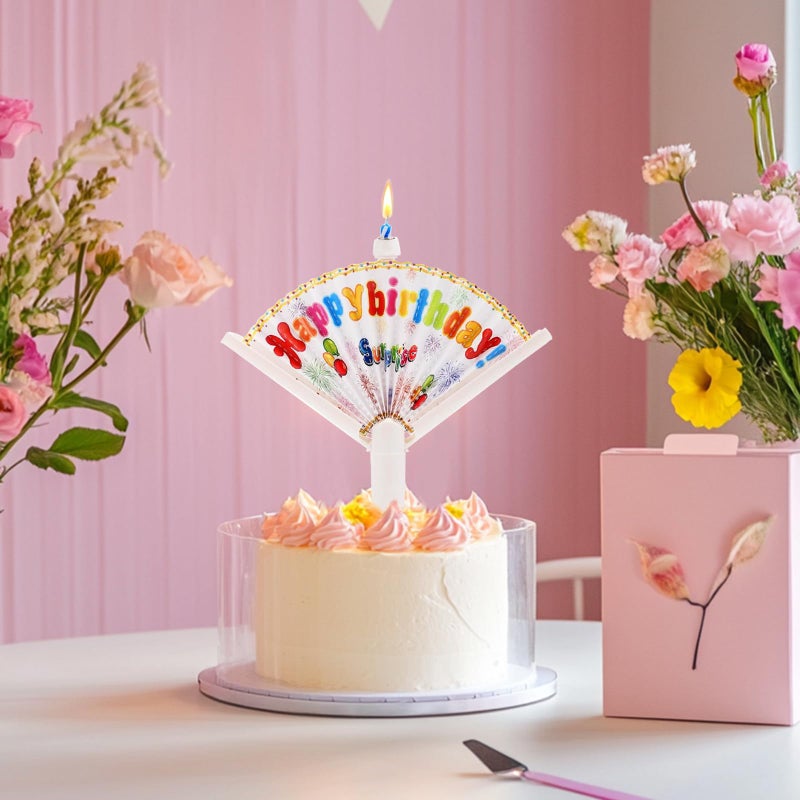 Wanheart 2Pcs Novelty Fan Birthday Candles, Pop-Up Surprise Clown Funny Trick Cake Topper Candle, Creative Happy Birthday Candles for Party Decorations & Supplies - Image 4