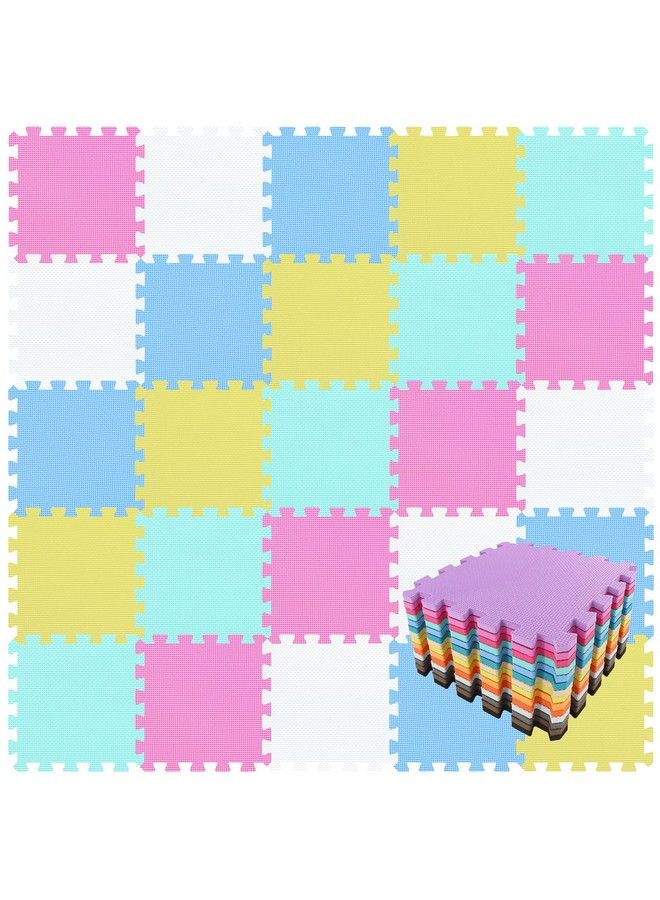 Eva Rubber 18 Tiles Interlocking Puzzle Foam Floor Mats Baby Play Mat For Playing ; Exercise Mat For Home Workout. Qcaceghb18N - Image 2