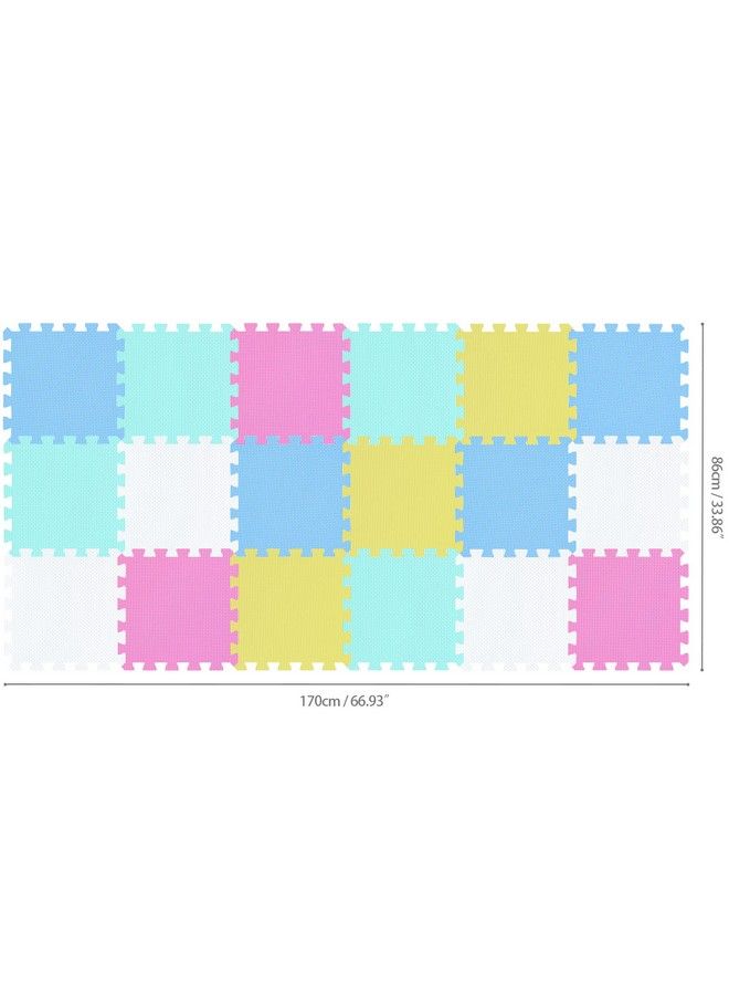 Eva Rubber 18 Tiles Interlocking Puzzle Foam Floor Mats Baby Play Mat For Playing ; Exercise Mat For Home Workout. Qcaceghb18N - Image 3