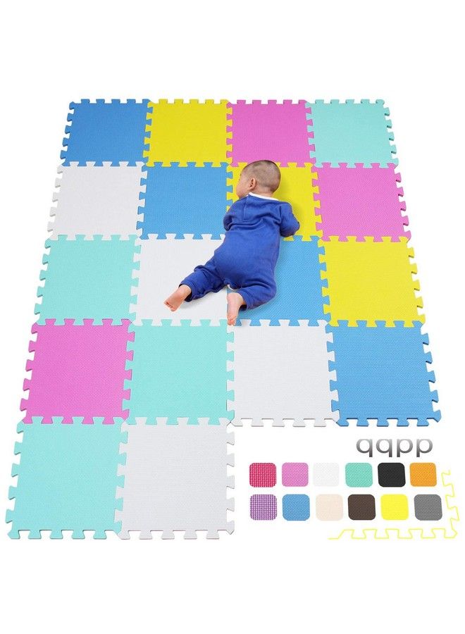 Eva Rubber 18 Tiles Interlocking Puzzle Foam Floor Mats Baby Play Mat For Playing ; Exercise Mat For Home Workout. Qcaceghb18N - Image 4