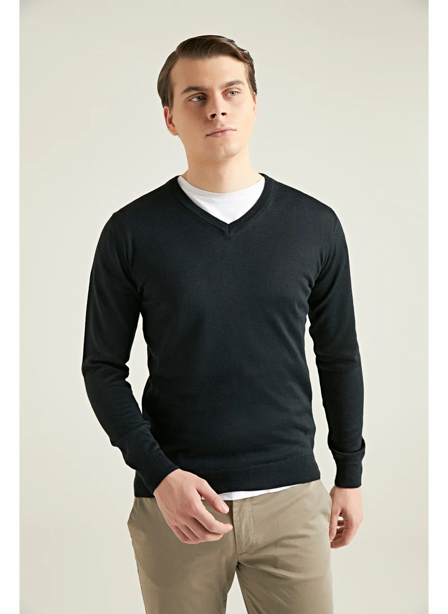 D'S DAMAT Regular Fit Black Sweater 5HF060632003M
