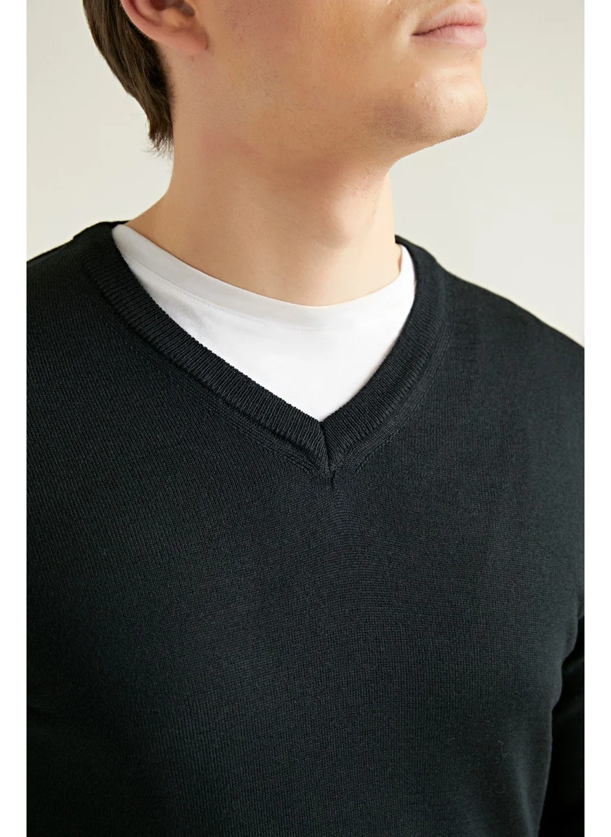 D'S DAMAT Regular Fit Black Sweater 5HF060632003M