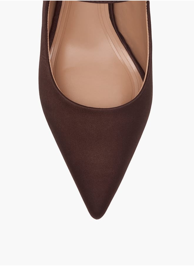 Celeste - Women's Solid Pointed Toe Slip-On Shoes with Stiletto Heels - Image 1