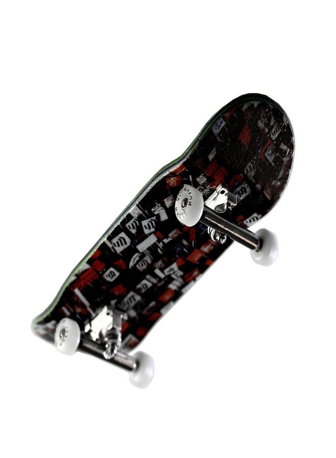 NOAHWOOD Wooden Fingerboard Complete (Noah Team 9.5S Short Nose Short Tail) Hand Mould Made(+34mm Prince Silvery Trucks)(+NW Handmade PRO Logo Wheels ii)(Wishing Locks) - Image 1