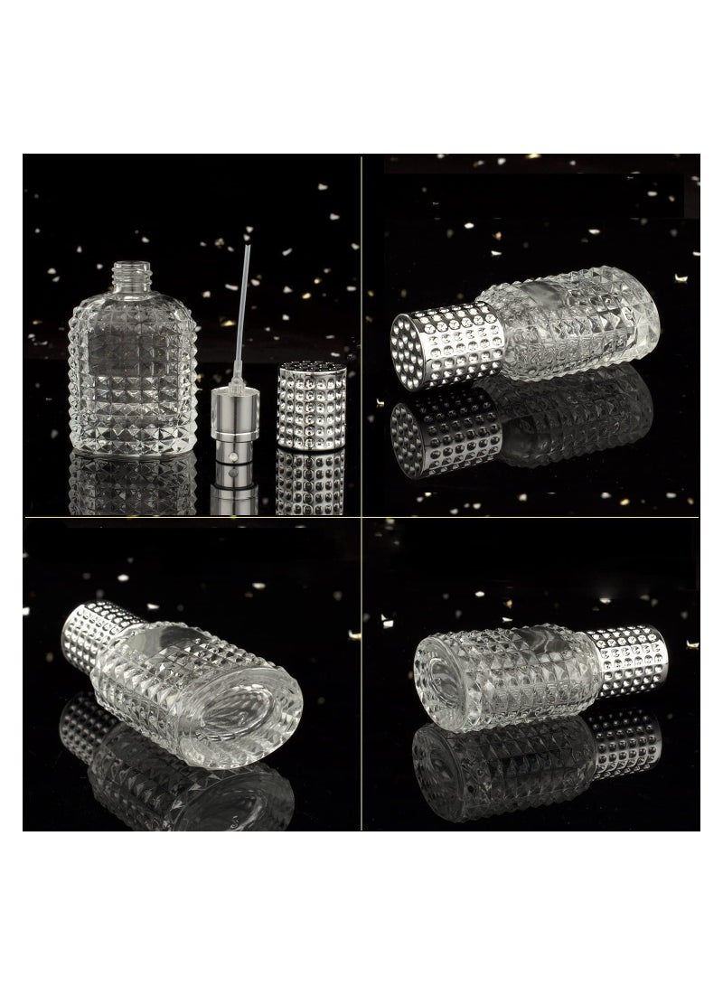 Travel Perfume Spray Bottle Set, 2 Pack 30ml and 50ml Refillable Atomizers, Portable Clear Glass Containers with 4 Dispenser Caps for Easy Travel - Image 5