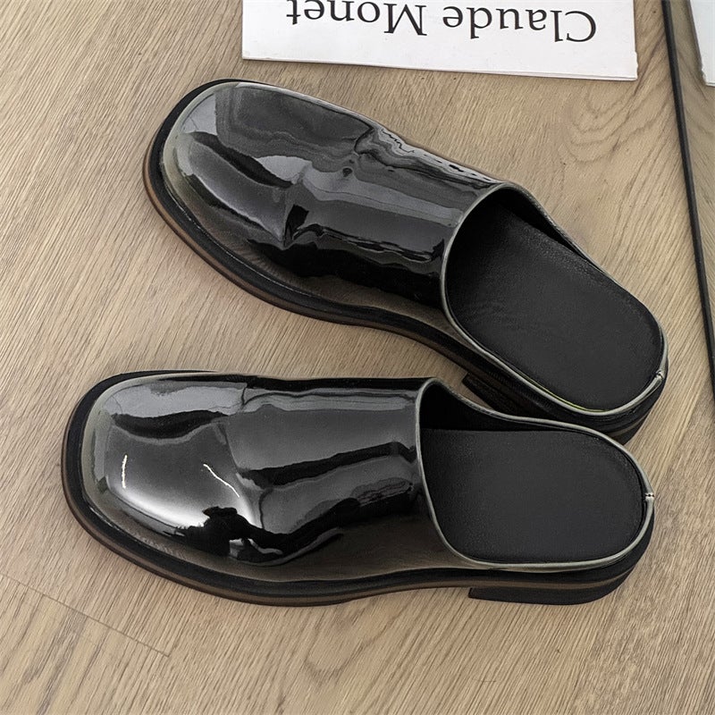 Baotou Half Slippers Retro Summer Outer Wear Boken Lazy Half Slippers 74643 Color Changing Multi-Color-J - Image 5
