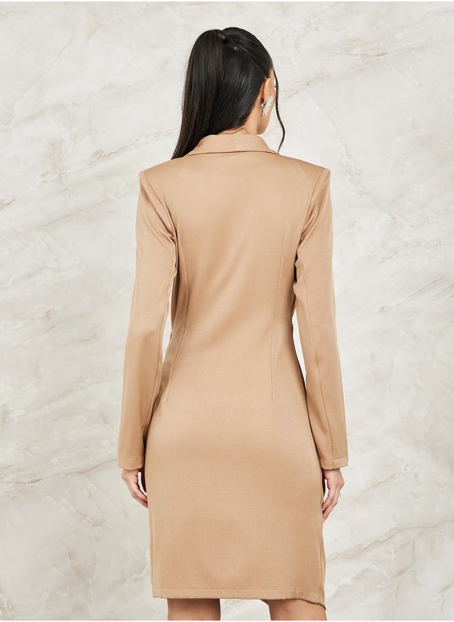 Styli - Embellished Buckle Wrap Front Blazer Dress - Image 1