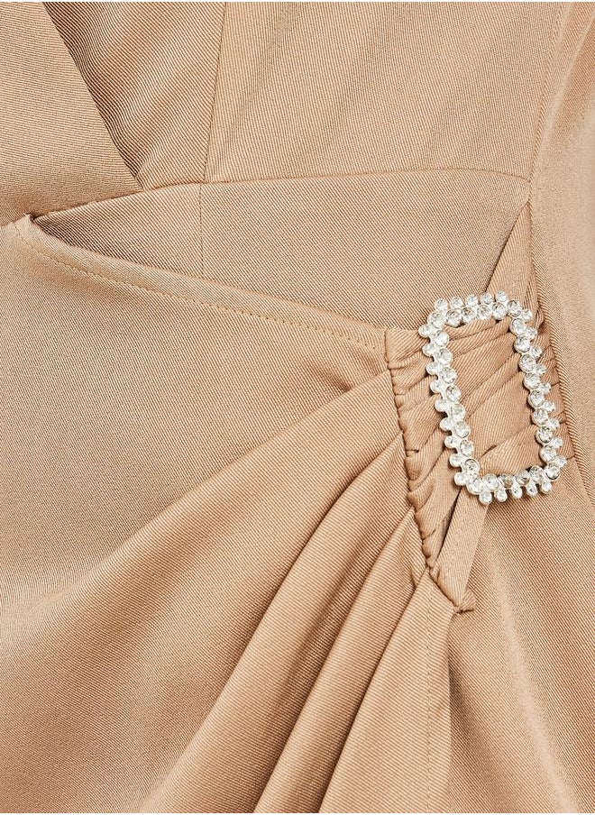 Styli - Embellished Buckle Wrap Front Blazer Dress - Image 1