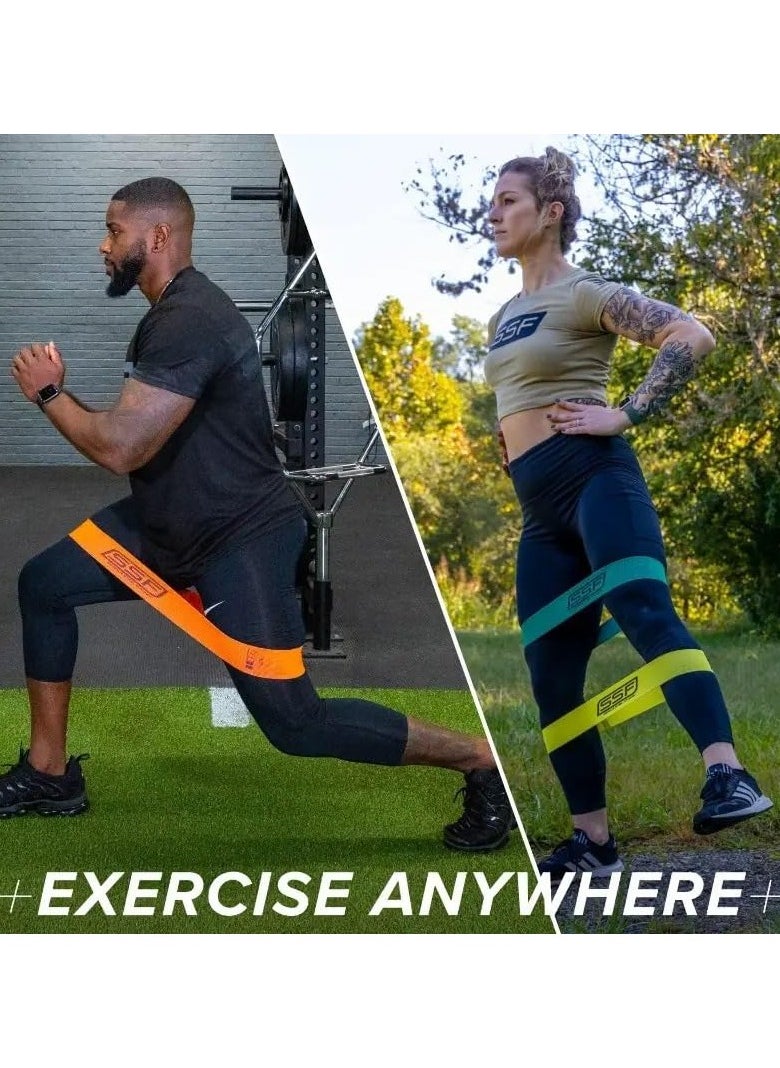SportQ - 5 Pack Fabric Resistance Bands 10-75 lbs Workout Bands for Women and Men, Non-Slip Elastic Band for Legs and Legs Exercise, Fitness, Home Workout, Gym - Image 1