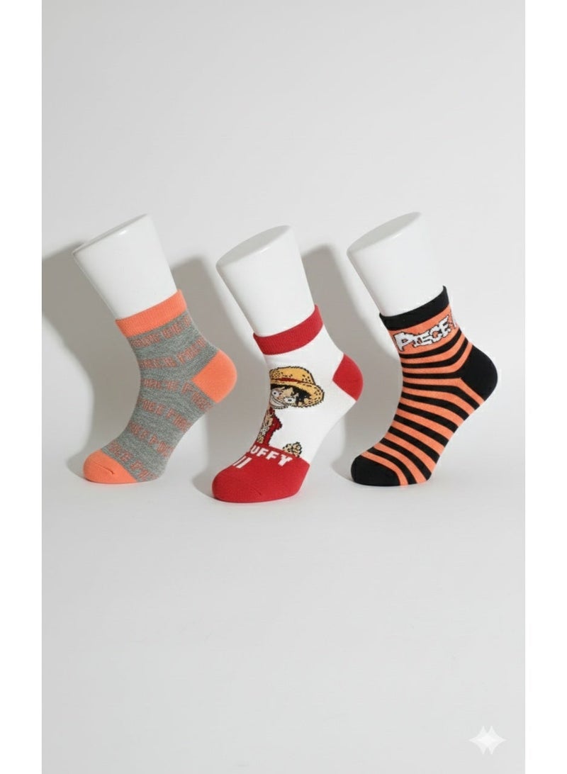 One Piece 3 PAIRS | ONE PIECE ANKLET SOCKS 78% COTTON| 18% POLYESTER | 4% ELASTANE - Image 1