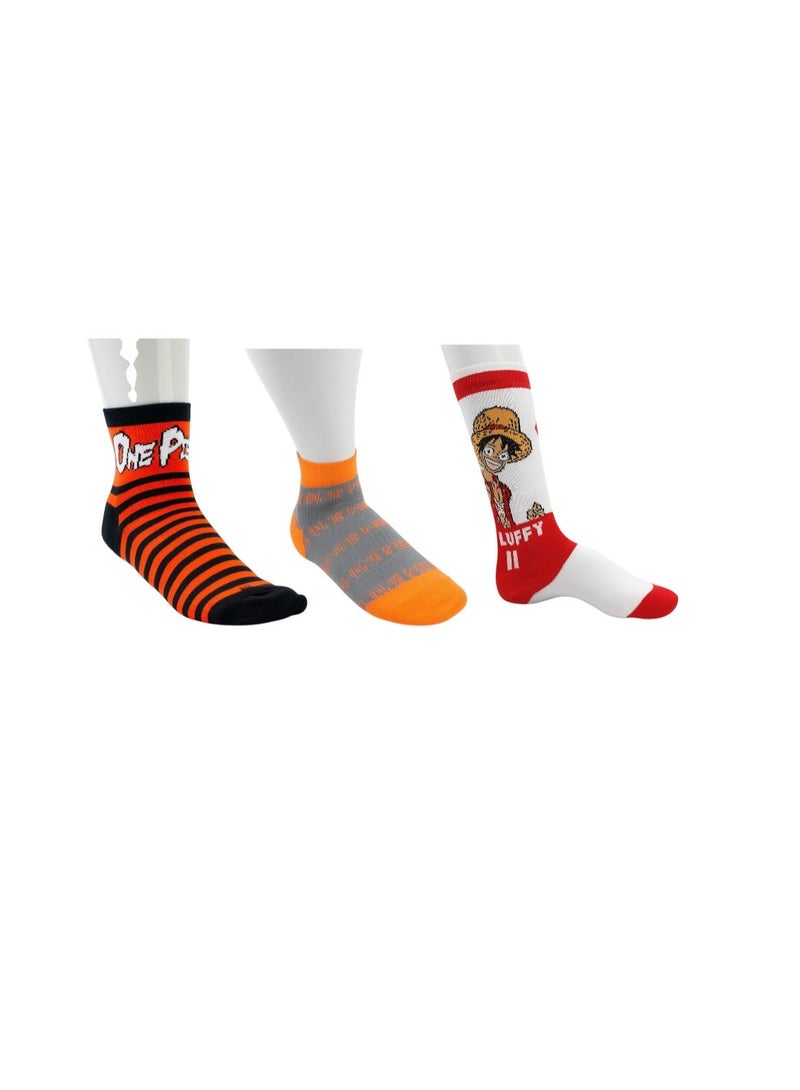 One Piece 3 PAIRS | ONE PIECE ANKLET SOCKS 78% COTTON| 18% POLYESTER | 4% ELASTANE - Image 2