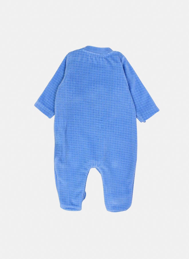 Bumber Baby Boys Velvet Baby Bodysuit - Cute Bear Design - Image 2