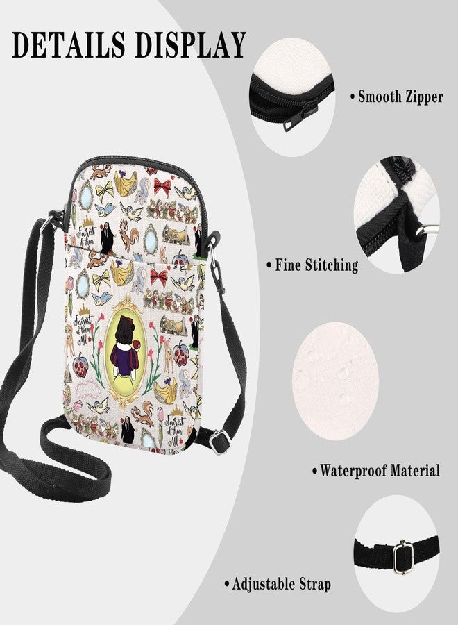GJTIM White Princess Movie Gift Fairy Tale Lover Gift Princess Character Present Princess Crossbody Bag (White CR) - Image 3