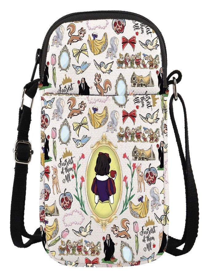 GJTIM White Princess Movie Gift Fairy Tale Lover Gift Princess Character Present Princess Crossbody Bag (White CR) - Image 1