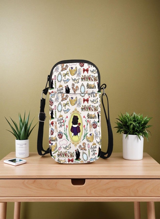 GJTIM White Princess Movie Gift Fairy Tale Lover Gift Princess Character Present Princess Crossbody Bag (White CR) - Image 4