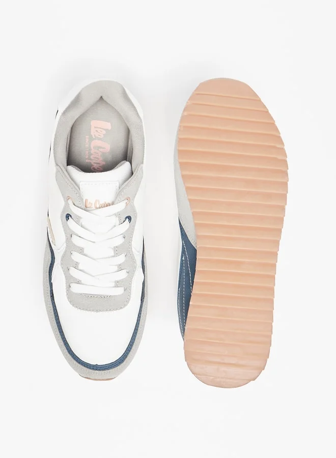 Lee Cooper Womens' textured Sneakers with Lace-Up Closure