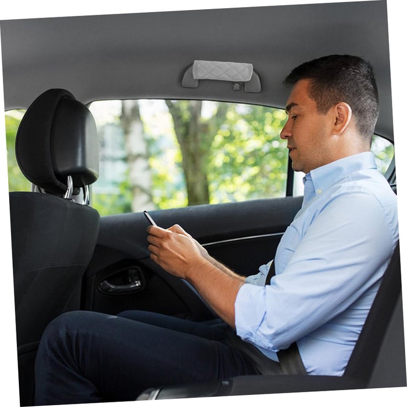 Gray Velvet Interior Car Door Handle Cover Protector Easy Clean Secure Grip - Image 5