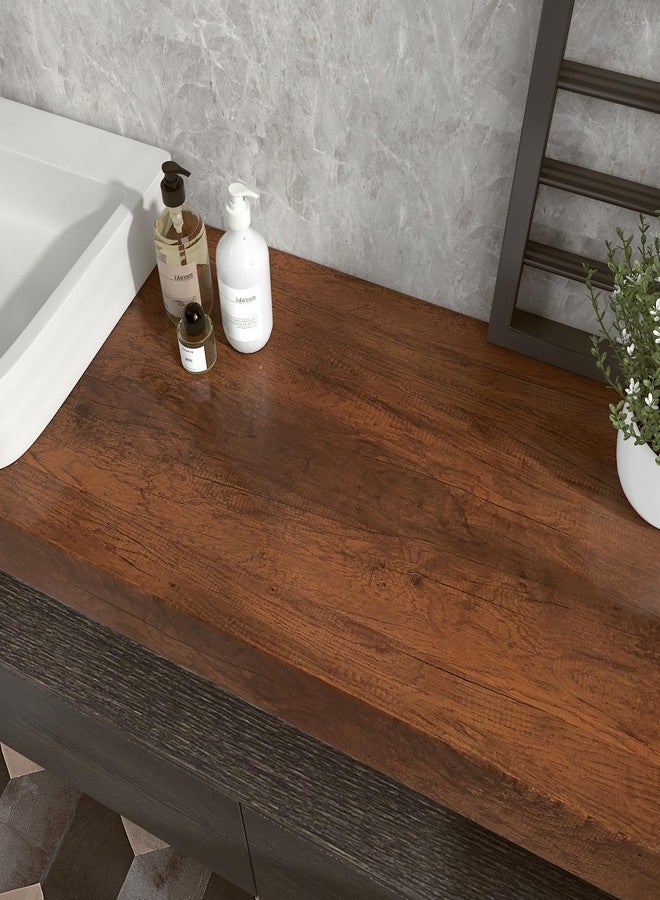 Wallercity Brown Peel and Stick Wood Grain Contact Paper Wood Look Self Adhesive Wallpaper for Countertop Drawer Peel and Stick Countertops Contact Paper Waterproof Vintage for Cabinets 15.8''x78.7'' - Image 5