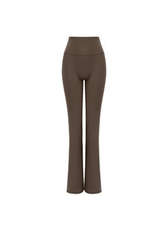Comfort Fit Womens Bootleg Yoga Pants Cocoa colored trousers