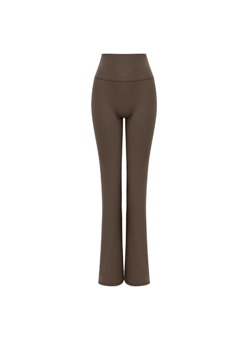 Generic - Comfort Fit Womens Bootleg Yoga Pants Cocoa colored trousers - Image 1