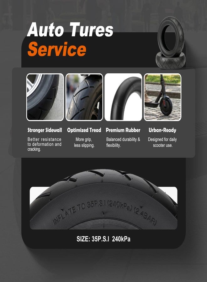 EMERK 10x2.125 Scooter Tire & Tube Set: EMERK 10 Inch Wear-Resistant Pneumatic Replacement Scooter Tires and Inner Tubes with 90° Bent Valve and 2 Tire Levers (2-Pack) - Image 4