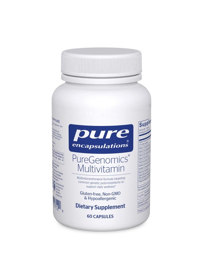 Pure Encapsulations - Puregenomics Multivitamin ; Supplement To Support Nutrient Requirements Of Common Genetic Variations* ; 60 Capsules - Image 1