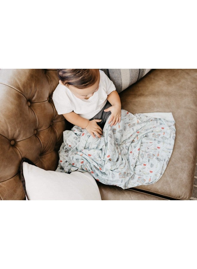 Copper Pearl Large Premium Knit Baby Swaddle Receiving Blanket Trout - Image 5