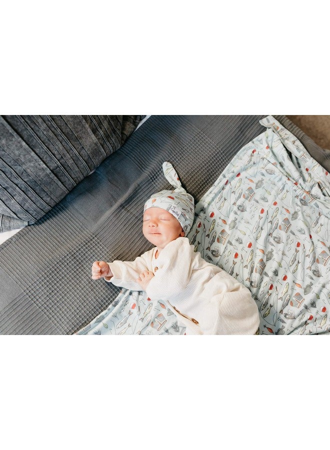 Copper Pearl Large Premium Knit Baby Swaddle Receiving Blanket Trout - Image 4