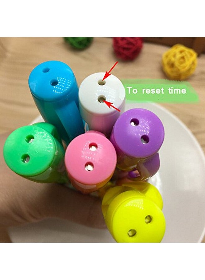 بي اكس تي قلم حبر جاف من BXT، 6 قطع، مزود بساعة إلكترونية، قلم حبر جاف برأس رفيع 0.5 مم، مزود بساعة زمنية للفحص والكتابة وتدوين الملاحظات، ولوازم القرطاسية المدرسية - Image 4