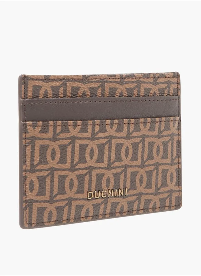 دوتشيني Men's Monogram Print Card Holder