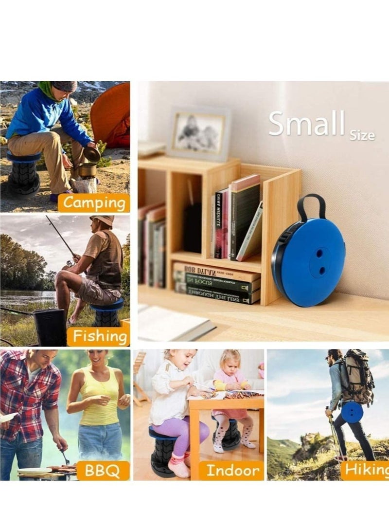 إلترازون Multifunctional Foldable Chair Shrink Stool Portable Telescoping Stool, Retractable Stool for Camping Garden Fishing Hiking Travel BBQ, Adjustable Plastic - Image 3