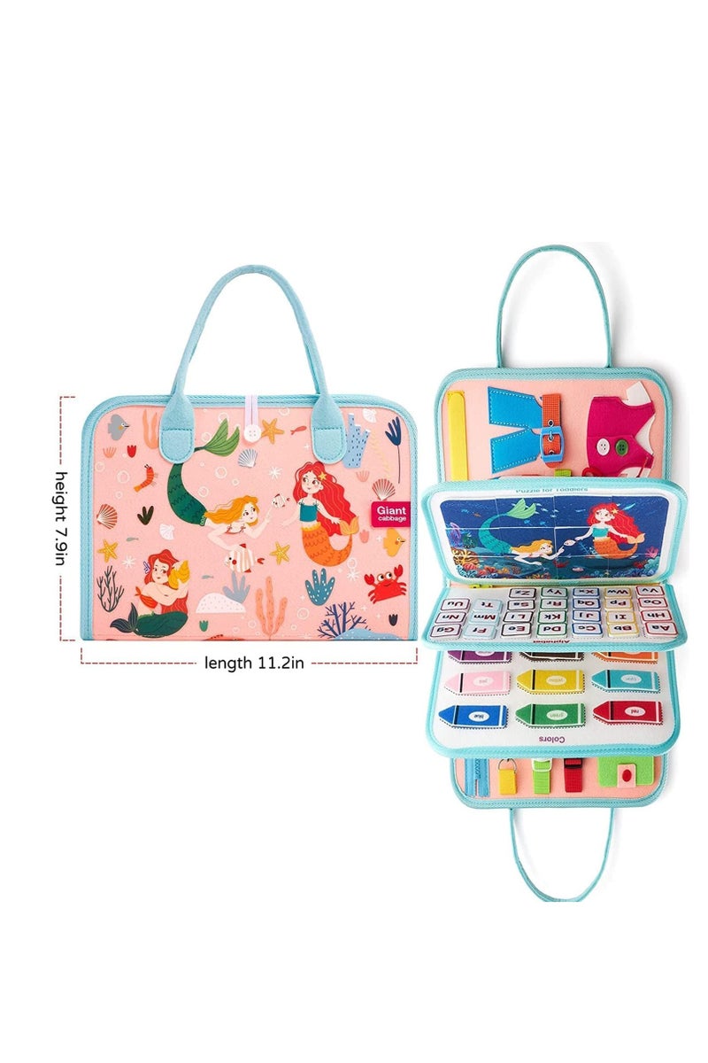 فلوشرينيك لوحة أنشطة للأطفال الصغار من مونتيسوري للأطفال من عمر 1 إلى 4 سنوات، أنشطة تعليمية حسية لتعلم المهارات الحركية الدقيقة - ألعاب سفر للطائرة والسيارة، هدية للأولاد والبنات - Image 2