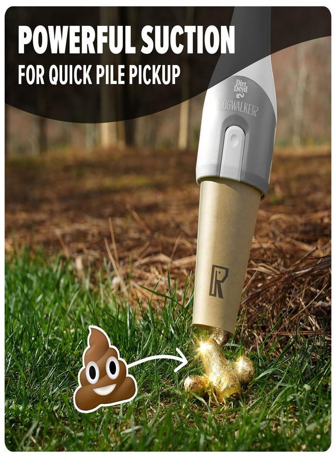 Dirt Devil Dogwalker Pet Waste Vacuum, Portable Handheld Vacuum, No-Contact Poop Scooper for Dogs, Ideal for Dogs up to 50 Pounds, Dog Poop Scooper for Yard Cleanup and Walks - Image 2