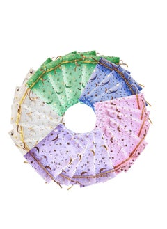 Excefore Moon Star Organza Jewelry Candy Pouch, Gift Bags Pouches for Wedding Party Valentine's Day Drawstring Organza Bags, Jewelry Gift Bags 100Pcs (Mixed Color, 3.5 x 4.7 Inch)  - Image 1
