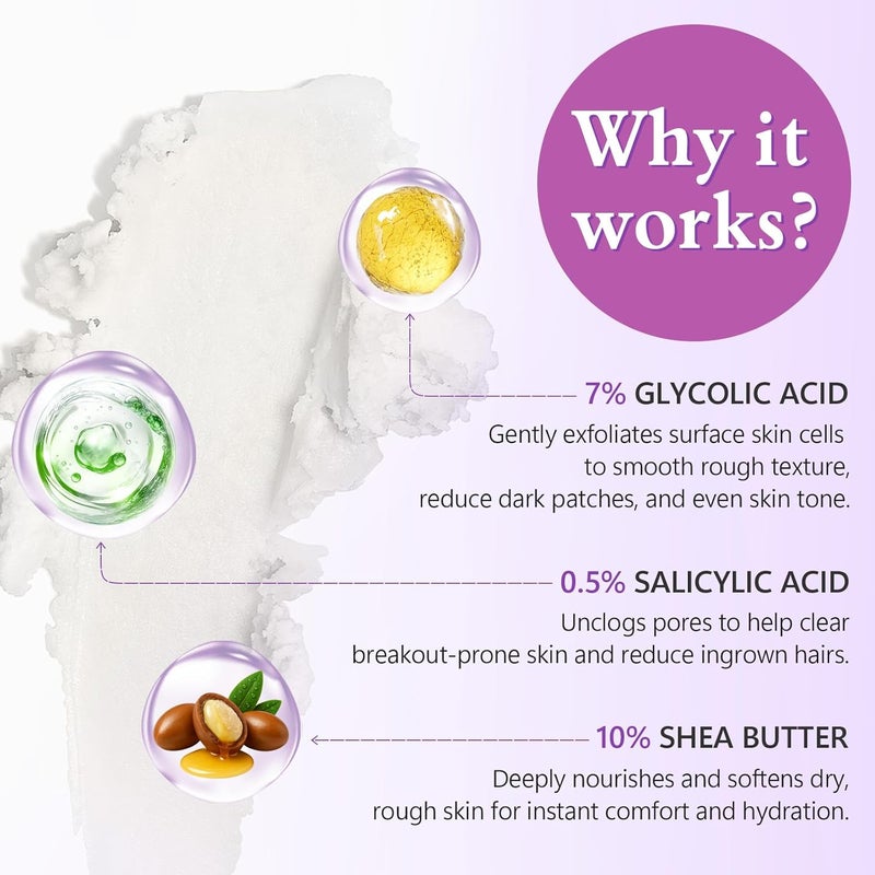 Yecuce Glycolic Acid Exfoliating Body Bar - 10% AHA + BHA + Fruit Enzymes for Smooth Skin - Targets Roughness, Bumps & Ingrown Hairs - Easy Application Stick for Armpits, Bikini Line, Knees & Elbows - Image 5