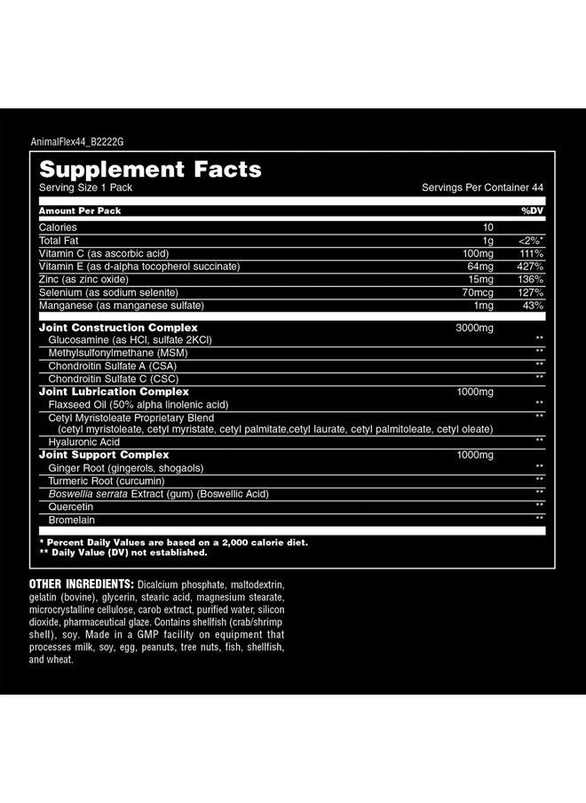 ANIMAL Flex –Complete Joint Support Supplement – Contains Turmeric Root Curcumin – Helps Repair & Restore Joints – 44 Packs  - Image 2