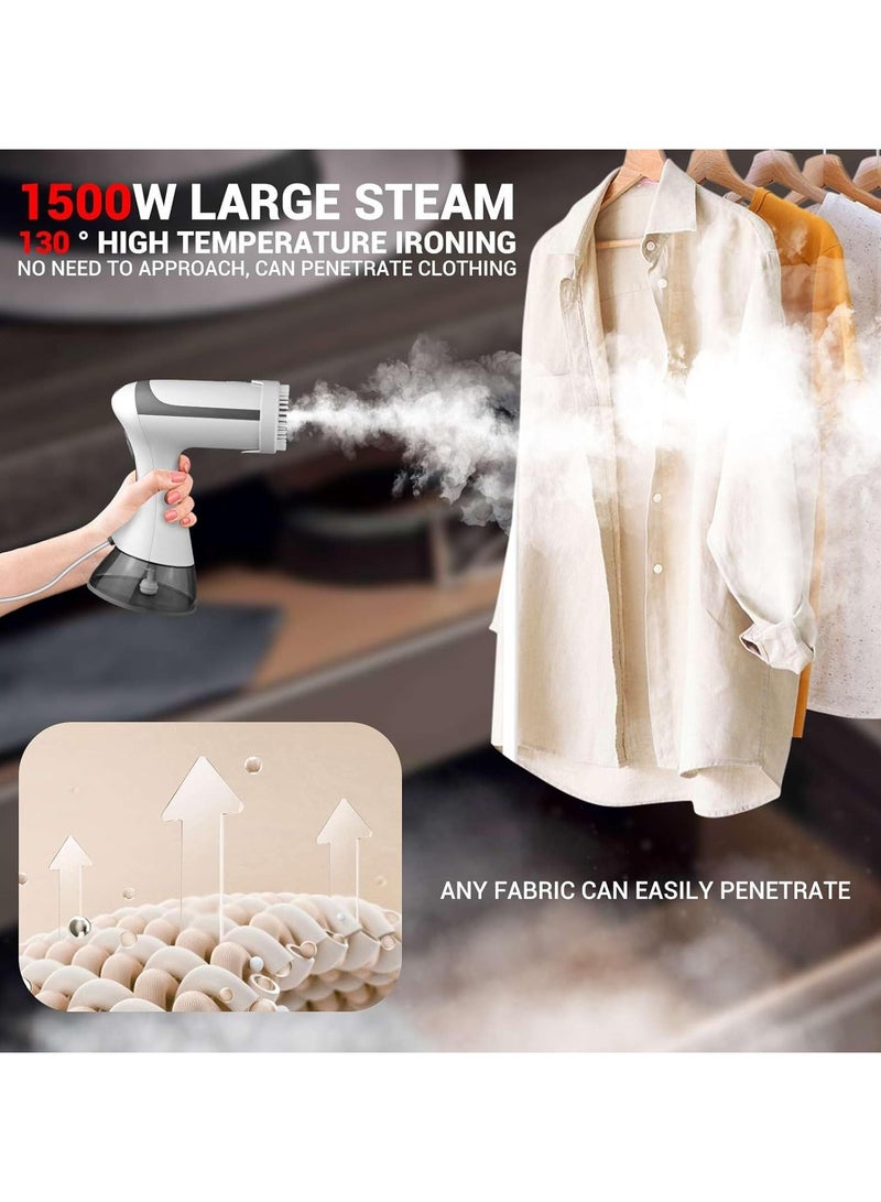 ARNOTEC lothes Steamer Handheld, 1500W Travel Steamer for Clothes, Hand Held Steamers for Clothes with 350ML Water Tank, 20s Fast Heat-up Vertical Steamer Iron Garment Steamer for Home Office  - Image 3