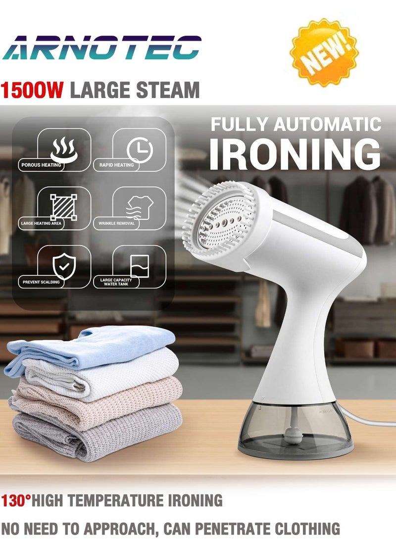 ARNOTEC lothes Steamer Handheld, 1500W Travel Steamer for Clothes, Hand Held Steamers for Clothes with 350ML Water Tank, 20s Fast Heat-up Vertical Steamer Iron Garment Steamer for Home Office  - Image 1