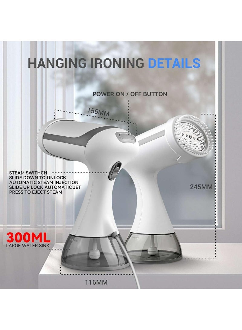 ARNOTEC lothes Steamer Handheld, 1500W Travel Steamer for Clothes, Hand Held Steamers for Clothes with 350ML Water Tank, 20s Fast Heat-up Vertical Steamer Iron Garment Steamer for Home Office  - Image 5