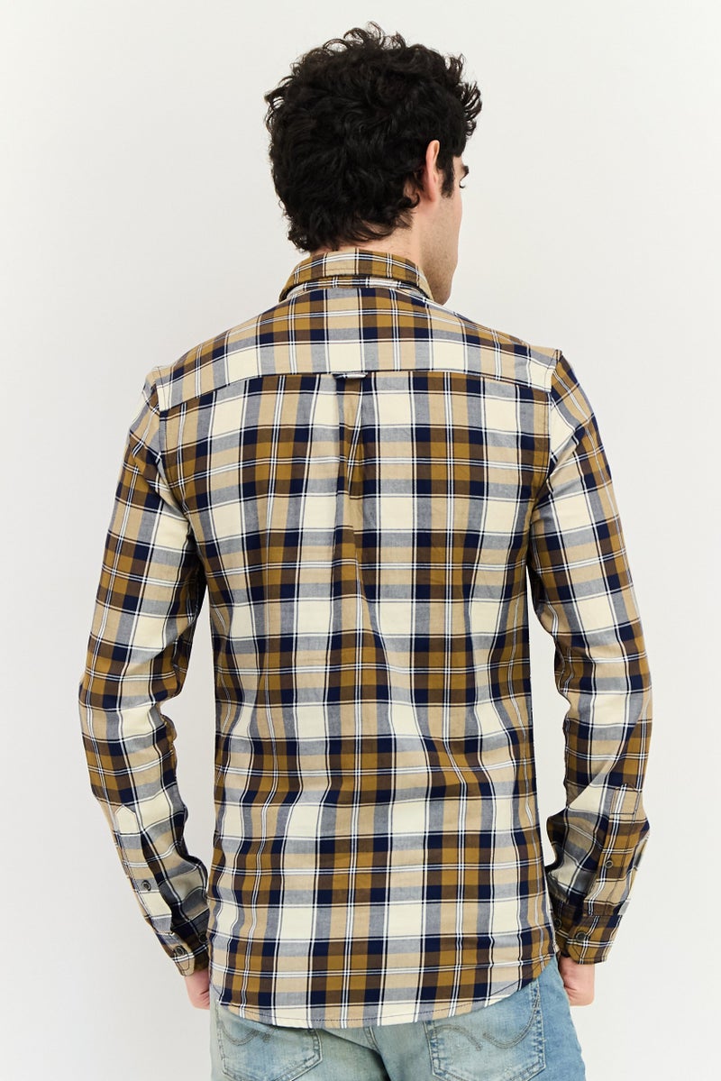 JACK & JONES Men Slim Fit Plaid Long Sleeve Casual Shirt, Multicolor - Image 2