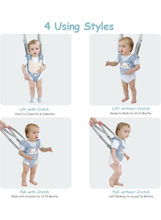 Ocanoiy Ocanoiy Baby Walking Harness Handheld Baby Walker Assistant Belt Adjustable Toddler Infant Walker Safety Harnesses Standing Up Walking Learning Helper with Detachable Crotch for 9-24 Month Old  - Image 5