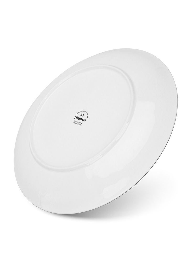 Fissman مجموعة من طبقين للعشاء مقاس 26 سم ليمون بروفانس، طبق بورسلين للتقديم، الأطباق الرئيسية والوجبات، آمن للاستخدام في الميكروويف والفرن وغسالة الأطباق، مقاوم للخدش، أدوات مائدة المطبخ - Image 3