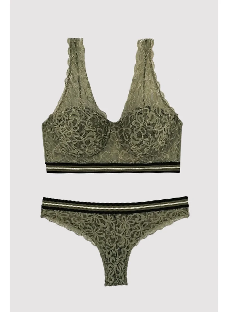 pierre cardin 4713 Genoa Bustier Bra Set - Green
