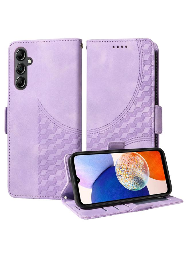 S-TOP Case For Samsung Galaxy A15 4G / 5G Embossed Rhombus Starry Leather Phone Case - Image 1