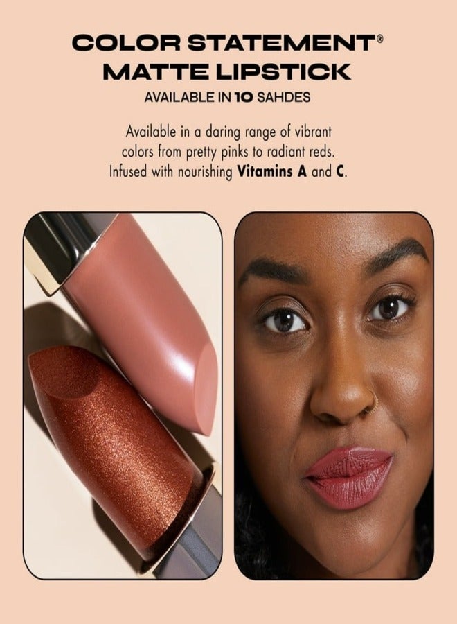 Milani Color Statement Matte Lipstick 77 Matte Tender Cruelty-Free Nourishing Lipstick in Vibrant Shades 5g - Image 2