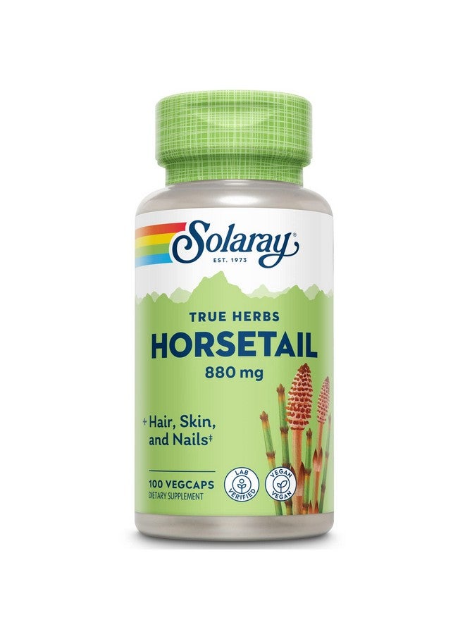 Solaray Horsetail 880 mg | Silica Supplement for Healthy Hair, Skin, Nails & Joint Support | 50 Servings | 100 VegCaps - Image 1