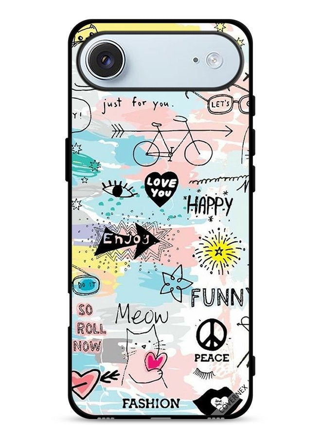 Covernex Apple iPhone Air Protective Case Cover Doodle Meow Enjoy - Image 1